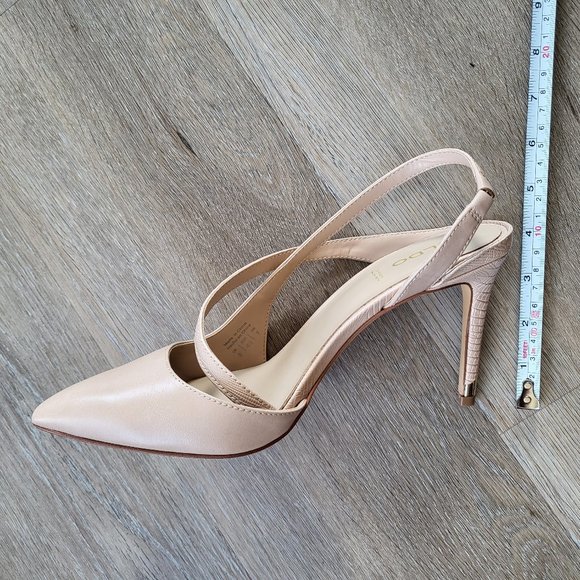 Aldo Nude Sling Back High Heel Size 9 - Picture 9 of 15